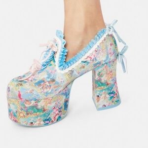 Divine Opulence Floral Platform Heels